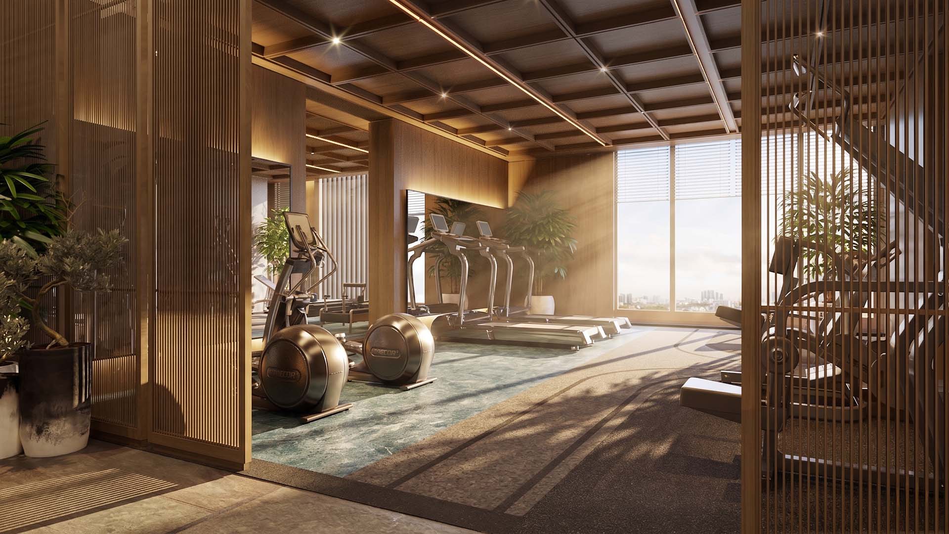 Phòng gym & wellness kiểu Nhật