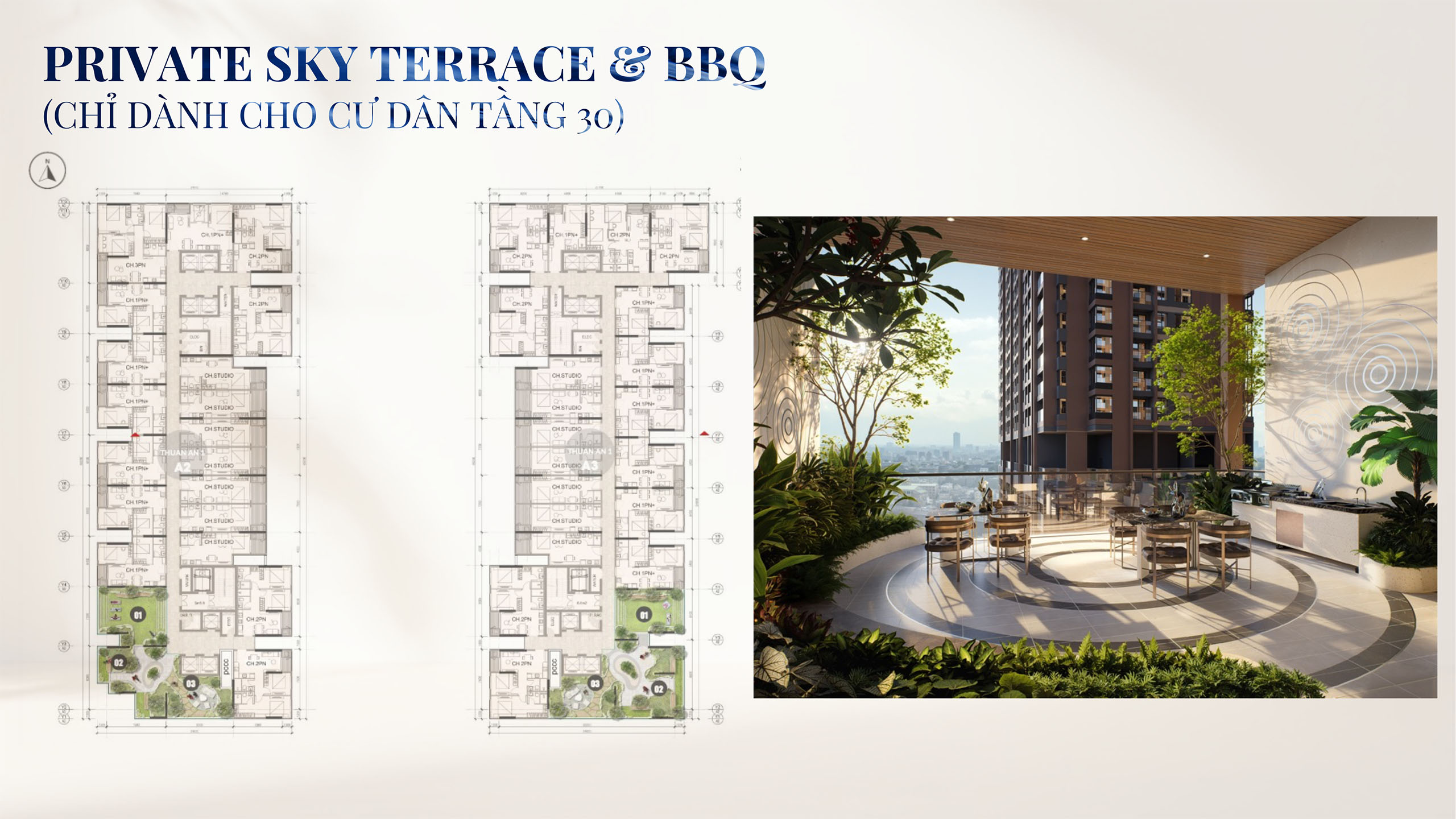Mặt bằng Tầng 30 — Private Sky Terrace & BBQ